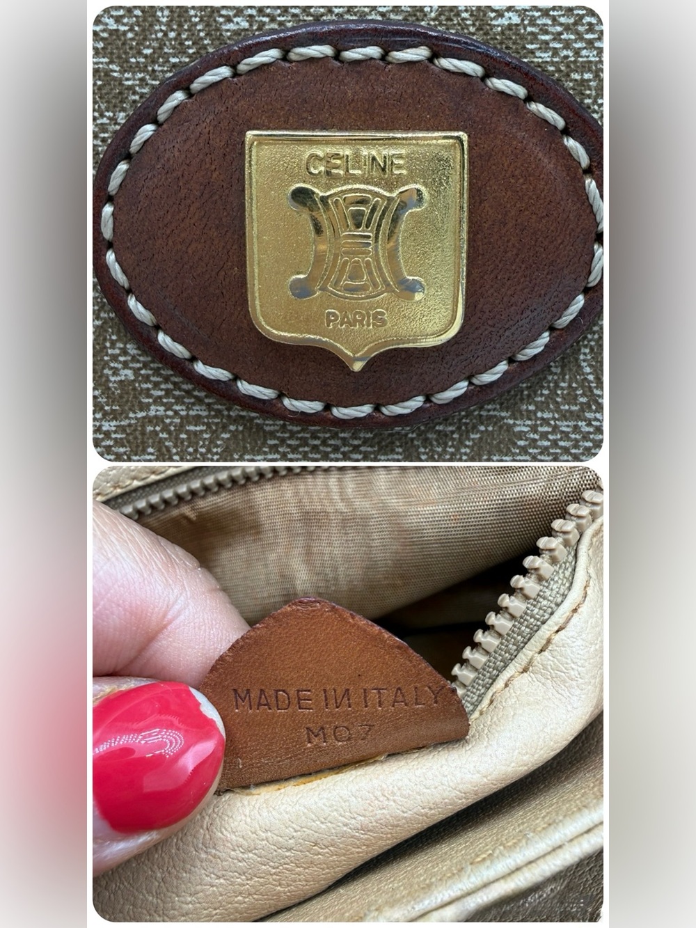 Celine Vintage Macadam Handbag w/ Unbranded Chain - Picture 7 of 16